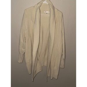 Seven7 NWT Cream Colored Cozy Textured Shawl Collar Cardigan Sweater size 3XL